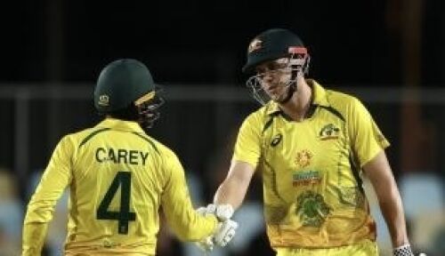 Carey, Green help Australia to register a two-wicket win over New Zealand Image