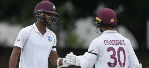 Chanderpaul hits 207*, Brathwaite 182 as West Indies post big total against Zimbabwe Image