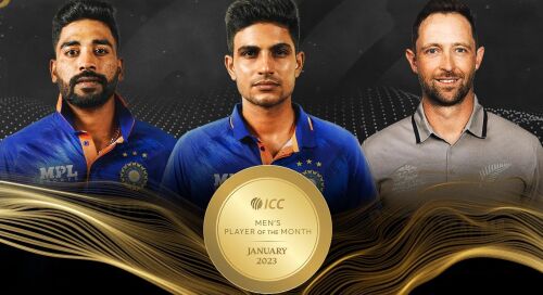 Shubman Gill, Siraj in shortlist for Men's Player of the Month for January 2023 Image