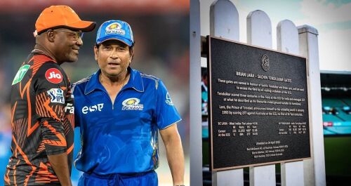 Sachin Tendulkar and Brian Lara honoured with gates named after them at Sydney Cricket Ground Image