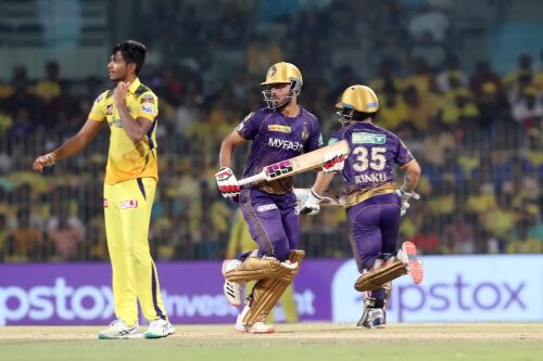 KKR's Nitish Rana and Rinku Singh Shine in Clinical Win Over CSK, Keep Playoffs Hopes Alive Image