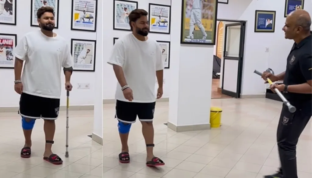 Rishabh Pant Shares Inspiring Video of Recovery Progress after Car Accident Image
