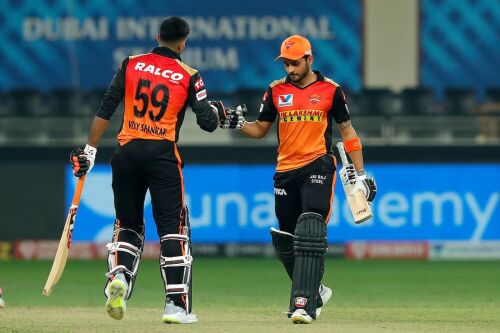 IPL 2020: Pandey, Shankar lead SRH to an eight-wicket win over RR Image