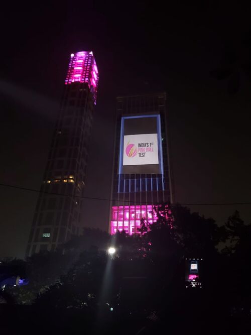 The Pink Ball Test at Eden Garden: City of Joy becomes Pink City Image