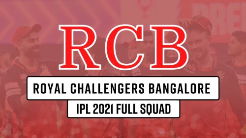 Royal Challengers Bangalore IPL 2021 Squad Image