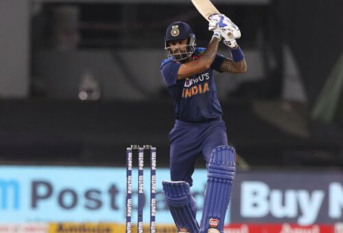 Suryakumar Yadav scores maiden fifty as India level series against England in the fourth T20I Image